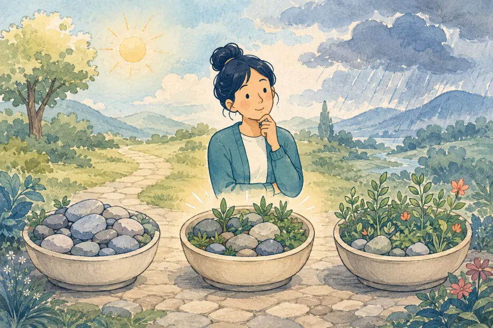 Investor choosing a portfolio mix that matches their comfort with market ups and downs